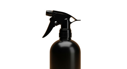 Fototapeta premium Gleaming ebony cleanser bottle in darkness