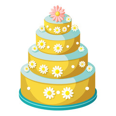 Golden Woven Pattern Cake