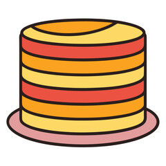 Yellow and Black Striped Cake