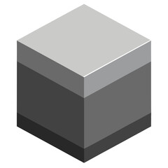 Black Gradient 3D Cube