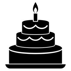 vector illustration of a birthday cake