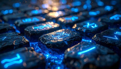 Glowing runes radiate energy