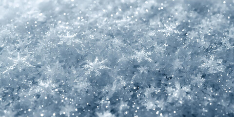 Serene winter macro of intricate snowflake patterns