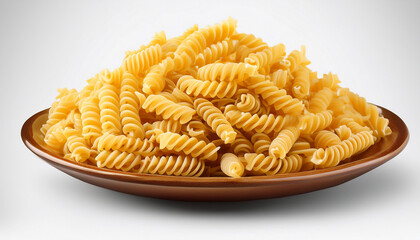 Isolated Fusilli Pasta On Transparent Background For Culinary Use