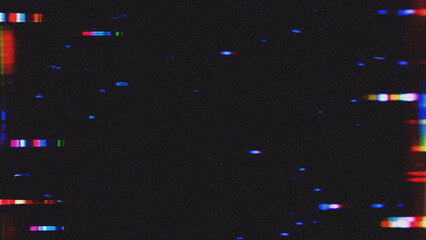 Retro glitch backdrop, old screen technology with RGB splitter effect, VHS analog TV glitch, vintage glitch display with RGB distortions