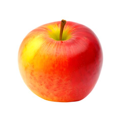 A red and yellow apple isolated on transparent background