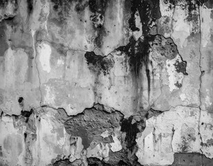 Obraz premium Textured wall with abstract peeling paint. Grunge wall with fading layers and cracks. Old concrete wall with cracked surface. Peeling concrete wall with urban decay. Abstract grunge texture on surface