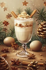 Festive Egg Nog Celebration Banner
