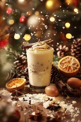 Festive Egg Nog Day Illustration