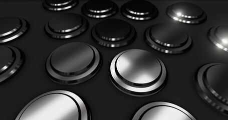 3d metal discs abstract background