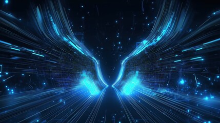 Obraz premium Abstract Futuristic Tunnel