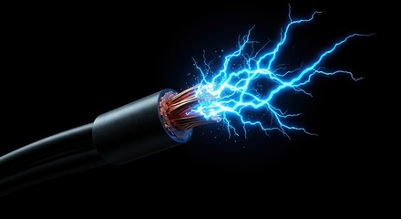 High Voltage Electrical Cable with Sparks Power and Energy Transmission