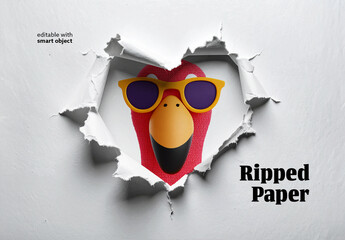 Ripped Paper Photo Effect