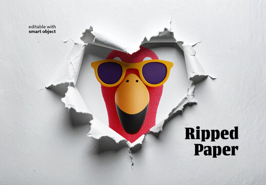 Ripped Paper Photo Effect