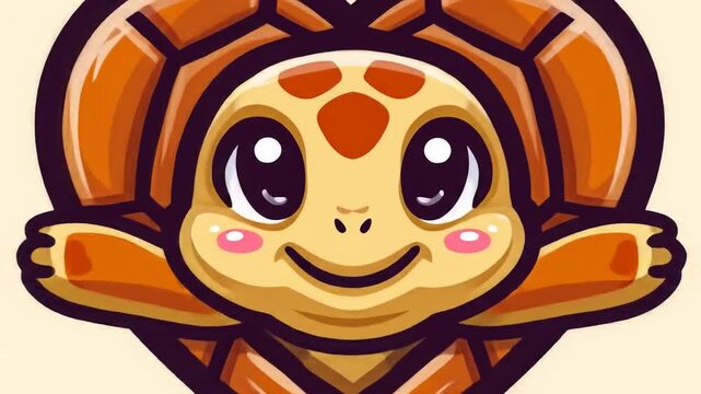 Cute turtle logo design