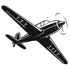 Airplane icon silhouette vector illustration .      