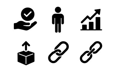 Fototapeta premium Simple pictograms collection for business and communication design