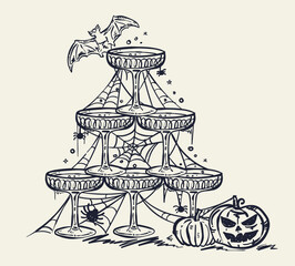 Champagne Tower Whimsical New