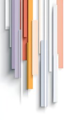 Fototapeta premium Abstract vector background with elegant vertical stripes in pastel pink, yellow, and blue, creating a modern pattern