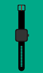 Smart Watch isolated on a green background