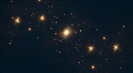 "Elegant Dark Blue & Golden Holiday Sparkle Background"