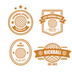 kickball logo vector set