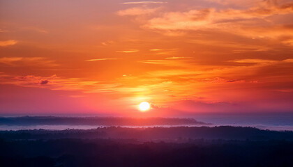 The Rising Sun Paints The Sky With Hues Of Orange And Pink Heralding A New Day S Promise Its Warm Glow Awakens The World Filling It With Hope And Endless Possibilities