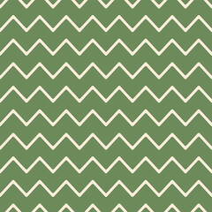 Cream rounded zigzag lines over a sage green background in a seamless pattern. Great for calm, minimal, and natural design styles across both print and digital applications.