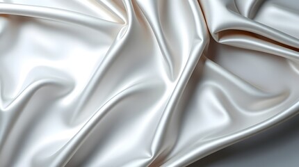 Elegant platinum fabric folds with cinematic lighting and luxury finish