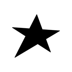black asymmetrical star vector