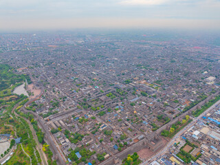 Panoramic view of Pingyao Ancient City, Jinzhong, Shanxi