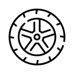 Grab this amazing lin icon of car tire in modern style