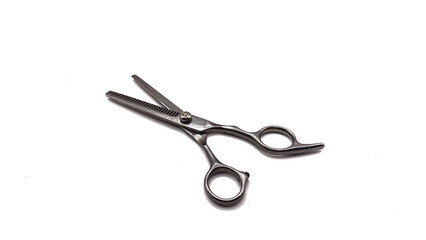 professional haircut barber scissor for hairstyling isolated on white background
