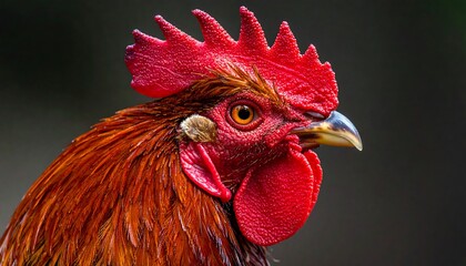 Close-up profile of a rooster