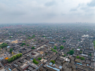 Panoramic view of Pingyao Ancient City, Jinzhong, Shanxi