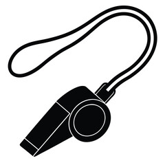 Park Ranger isolated whistle lanyard on white background