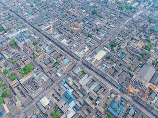 Fototapeta premium Panoramic view of Pingyao Ancient City, Jinzhong, Shanxi