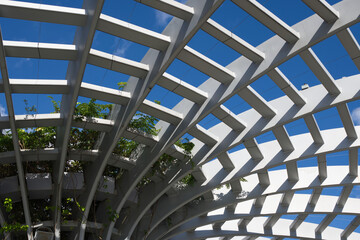 香港の青空とシェード