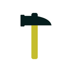 hammer  logo icon illustration flat