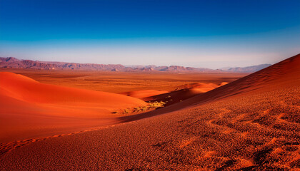 Vivid Red Tones Color The Desert S Sandy Landscape
