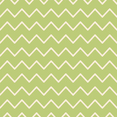 Cream rounded zigzag lines over an olive green background in a seamless pattern. Perfect for natural, earthy, and minimal design styles across print and digital formats.