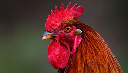 Close-up rooster portrait