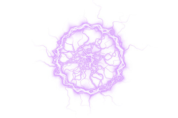 Abstract purple energy wave overlay, featuring intricate lightning patterns and a glowing circular design, ideal for creative projects and digital compositions with copy space