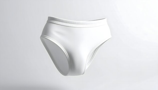 Elegant Thong Women's Underwear - 3D Rendered White Panties