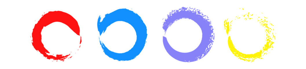 Colorful circles with different colors