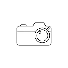 Black and White Camera Icon – Minimal Photography Vector Symbol