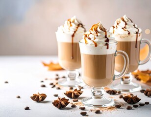 Rozgrzewająca, jesienna kawa z bitą śmietaną, likierem i przyprawami korzennymi