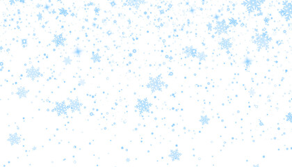 Light blue snowflakes overlay on a soft white background, creating a serene winter atmosphere, perfect for seasonal designs and festive decorations with copy space