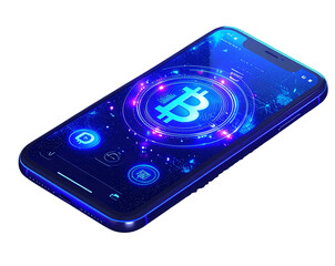  Smartphone with fintech app icons – mobile banking illustration