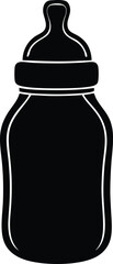 baby bottle milk drink icon vector, newborn nipple symbol illustration
